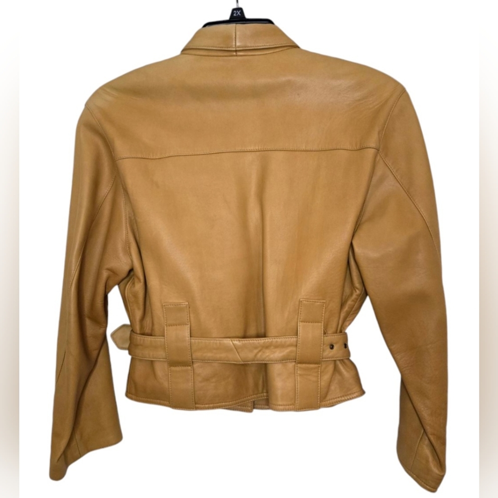 Robert Comstock Camel Leather Jacket - image 2